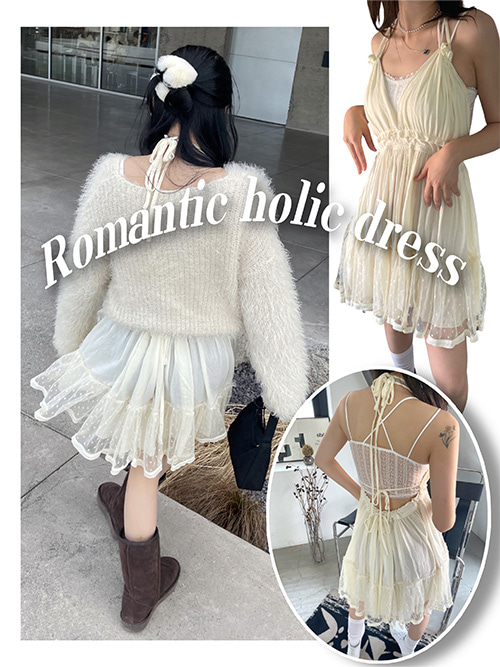 [VIP/BEST!!] Fairy Halterneck Strap Dress. (1col)